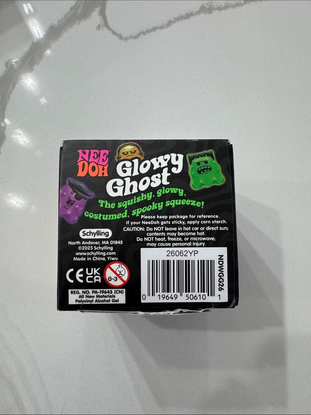 Needoh Glowy Ghost Squish Toy - Purple - Picture 2 of 3